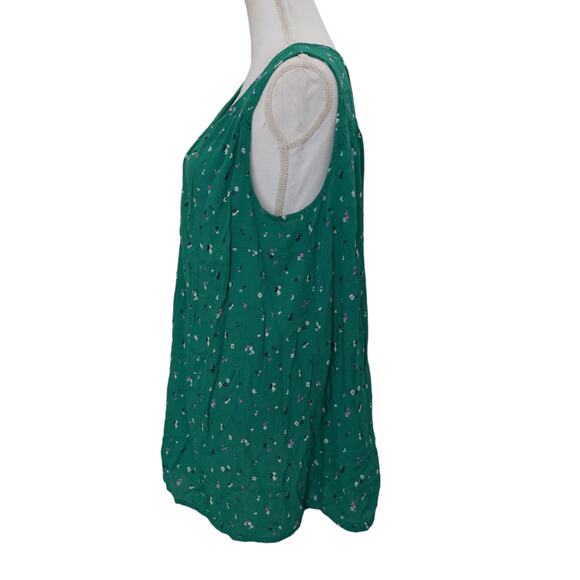 Isabel Maternity Teal‎ Floral Tank boho Size xl - Picture 2 of 6